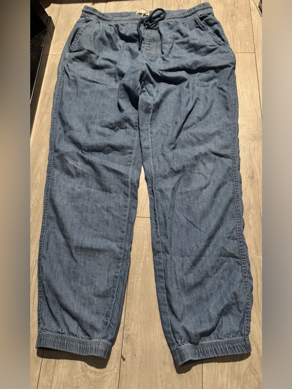 Pact Organic Cotton Blue Drawstring Pull on Jogger Pants